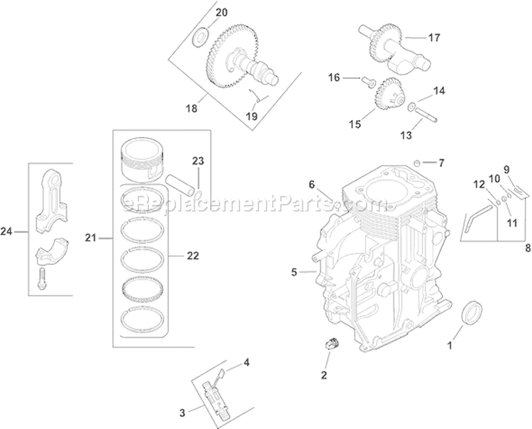 Page C Diagram and Parts List for CH11T-16123  Kohler Engine