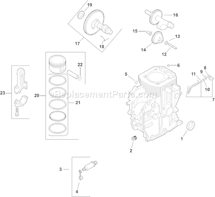 Page C Diagram and Parts List for CH15ST-44549  Kohler Engine