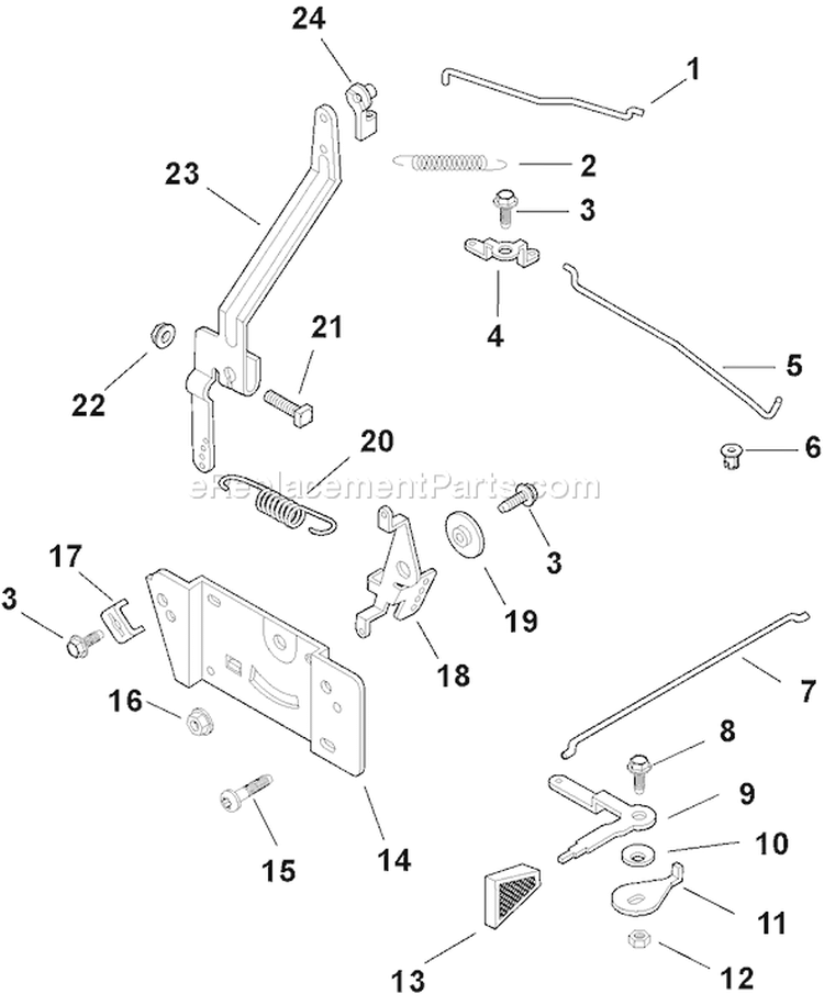 Page F Diagram and Parts List for CH15ST-44549  Kohler Engine
