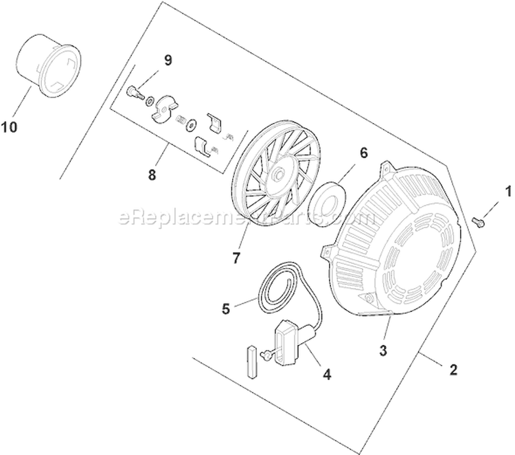 Page L Diagram and Parts List for CH11T-16138  Kohler Engine