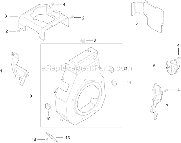 Page B Diagram and Parts List for CH11-16129  Kohler Engine