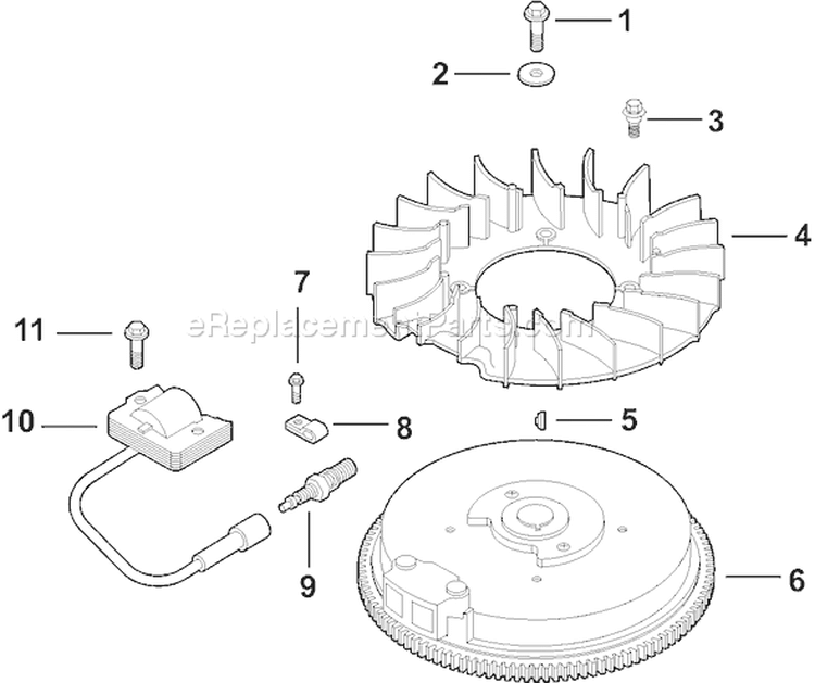 Page J Diagram and Parts List for CH15T-44535  Kohler Engine