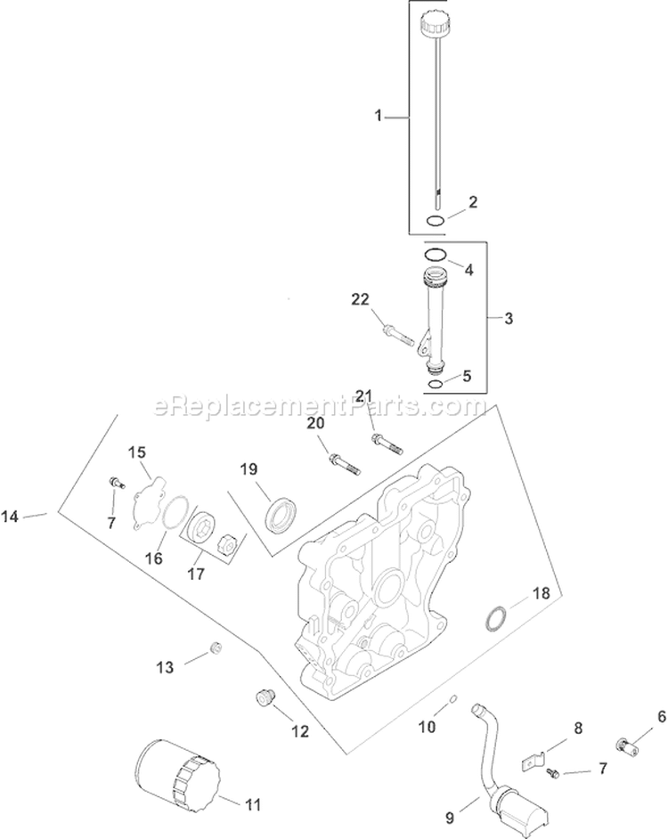 Page K Diagram and Parts List for CH15ST-44538  Kohler Engine