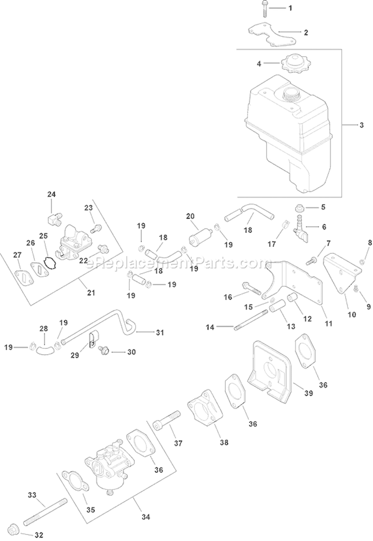 Page H Diagram and Parts List for CH11GS-16132  Kohler Engine