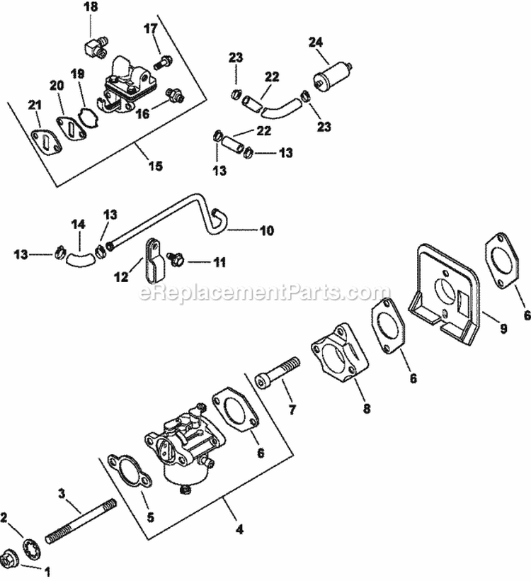 Page H Diagram and Parts List for CH16-45509  Kohler Engine