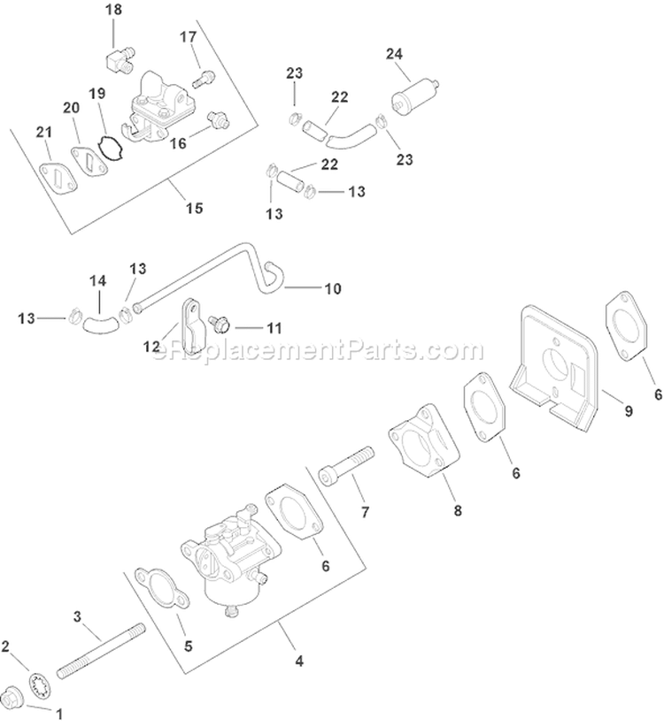 Page H Diagram and Parts List for CH13S-22534  Kohler Engine
