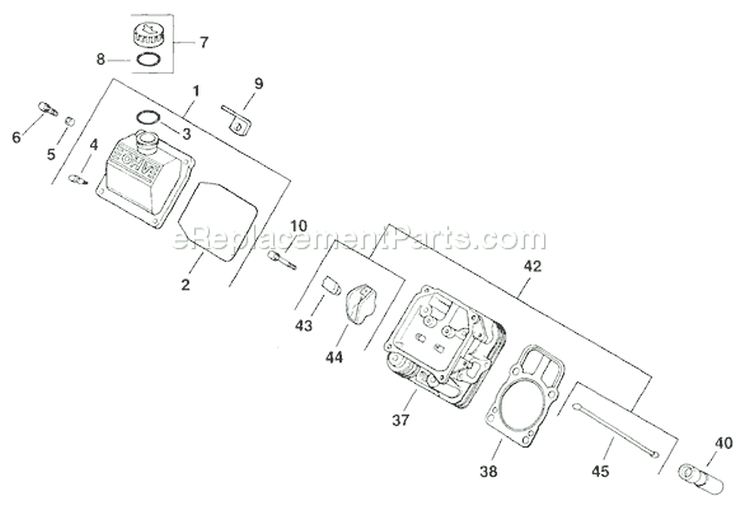 Page J Diagram and Parts List for CH18-62534  Kohler Engine