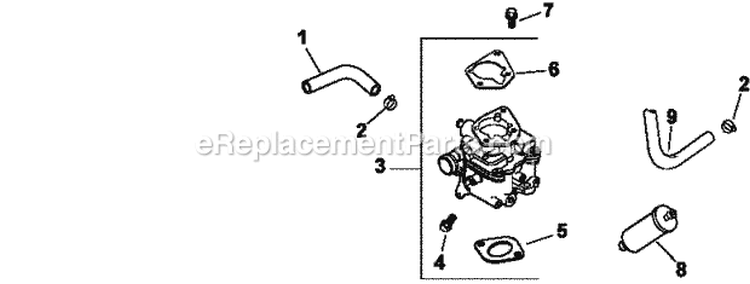 Page J Diagram and Parts List for CH18-62617  Kohler Engine