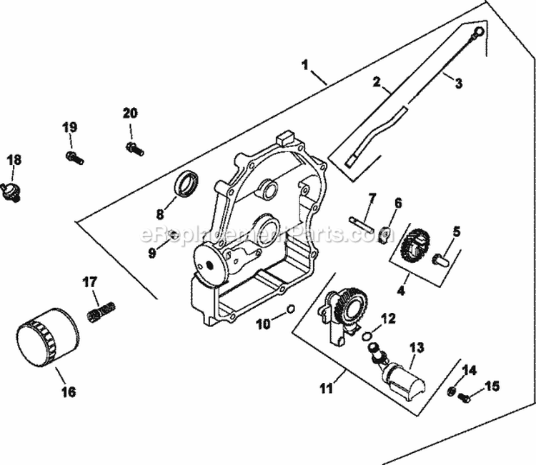 Page K Diagram and Parts List for CH18-62641  Kohler Engine