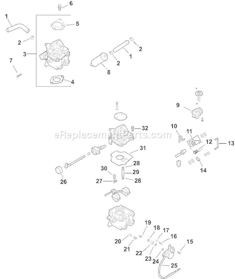 Page H Diagram and Parts List for CH18PS-62630  Kohler Engine