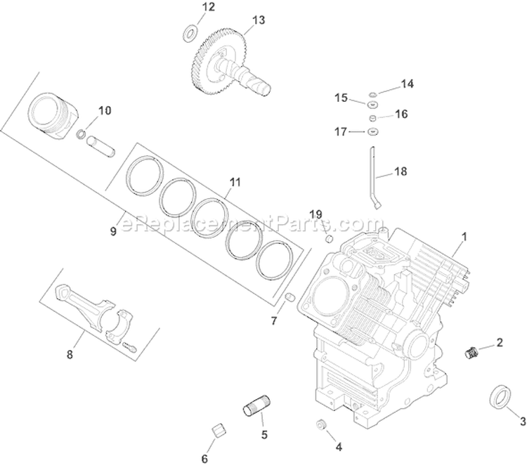 Page C Diagram and Parts List for CH18S-62638  Kohler Engine