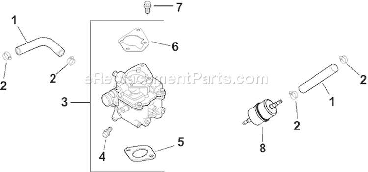 Page H Diagram and Parts List for CH18-62593  Kohler Engine