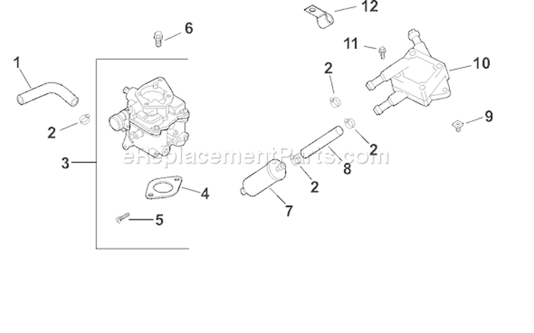 Page H Diagram and Parts List for CH18S-62654  Kohler Engine