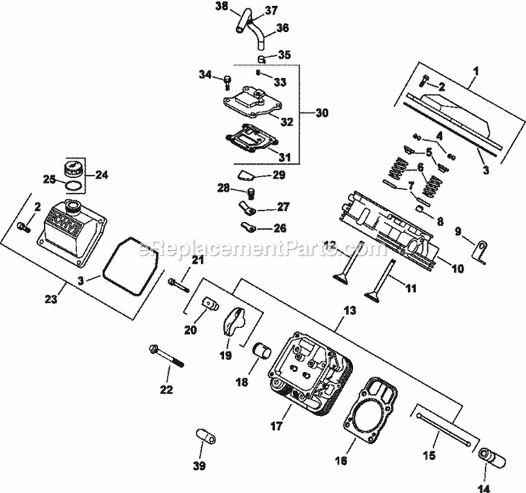 Page J Diagram and Parts List for CH20-64569  Kohler Engine