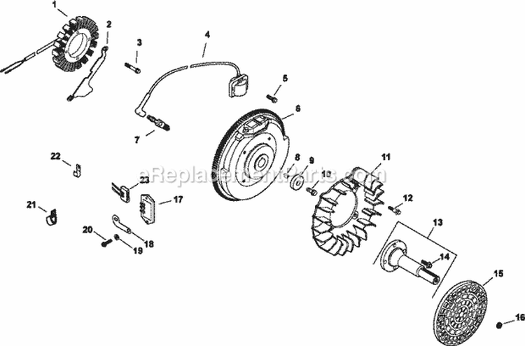 Page J Diagram and Parts List for CH20-64571  Kohler Engine