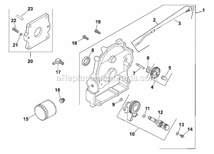 Page K Diagram and Parts List for CH20-64605  Kohler Engine