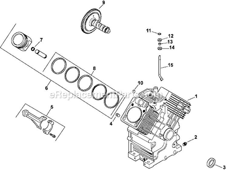 Page D Diagram and Parts List for CH20-64613  Kohler Engine