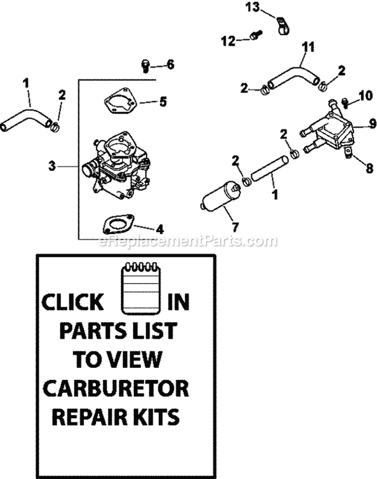 Page H Diagram and Parts List for CH20-64637  Kohler Engine