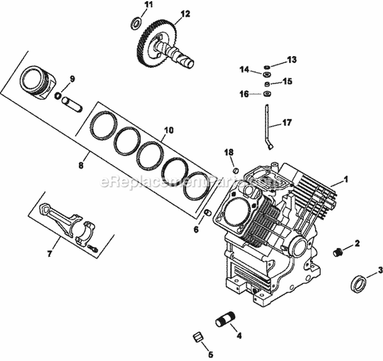 Page C Diagram and Parts List for CH20-64661  Kohler Engine