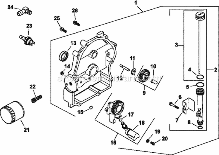 Page K Diagram and Parts List for CH20-64663  Kohler Engine
