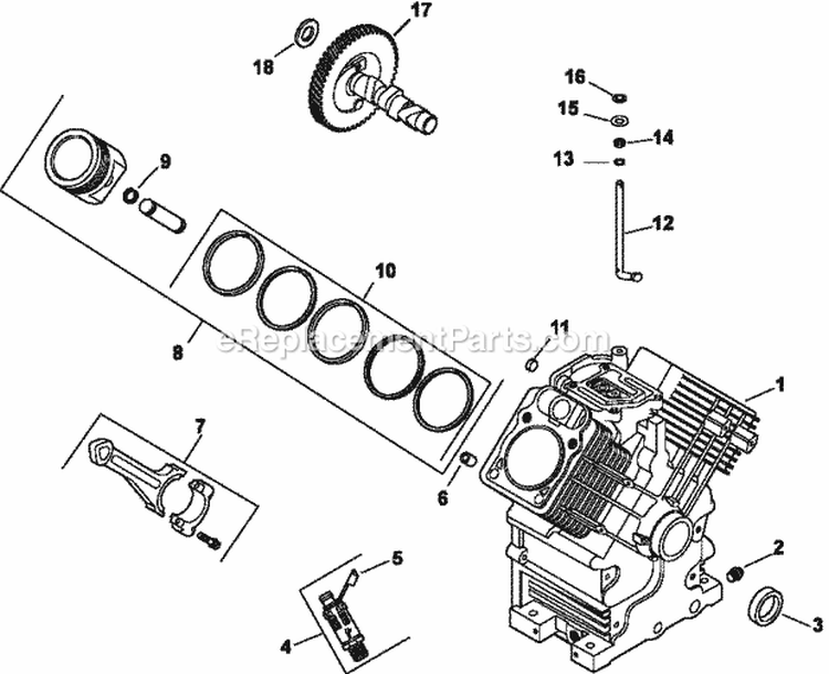 Page D Diagram and Parts List for CH18-62637  Kohler Engine