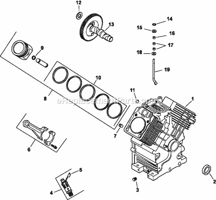 Page C Diagram and Parts List for CH20-64641  Kohler Engine