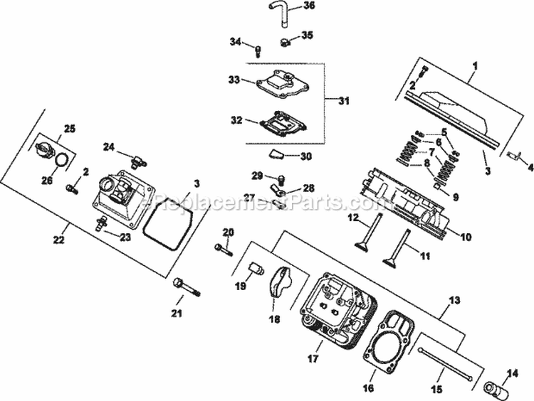 Page H Diagram and Parts List for CH20-64687  Kohler Engine