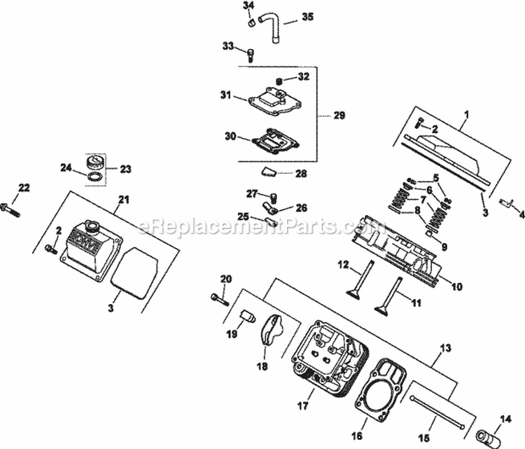 Page J Diagram and Parts List for CH20-64684  Kohler Engine