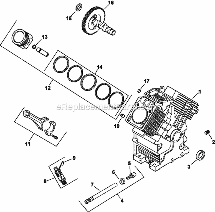 Page C Diagram and Parts List for CH20-64711  Kohler Engine