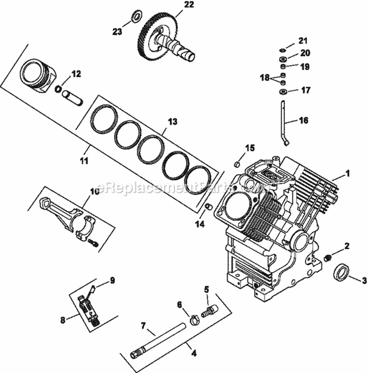 Page C Diagram and Parts List for CH20-64682  Kohler Engine