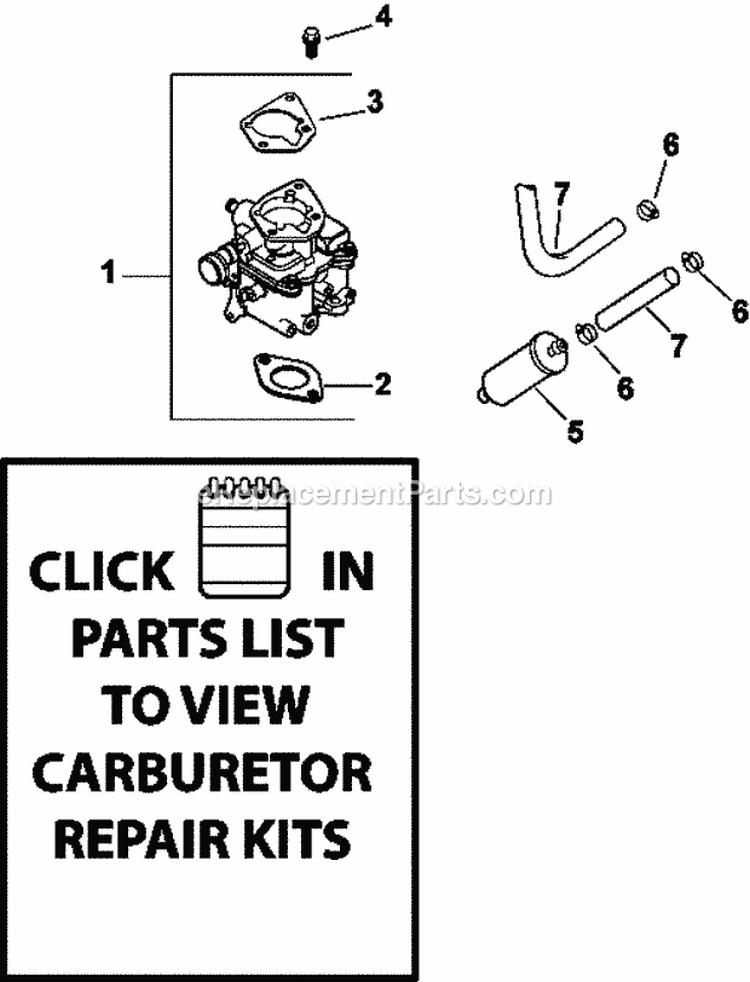 Page J Diagram and Parts List for CH20-64728  Kohler Engine