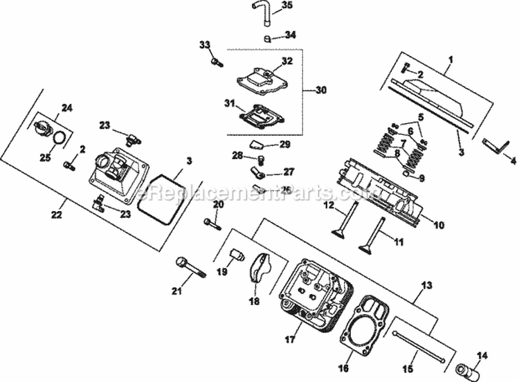 Page F Diagram and Parts List for CH20-64728  Kohler Engine