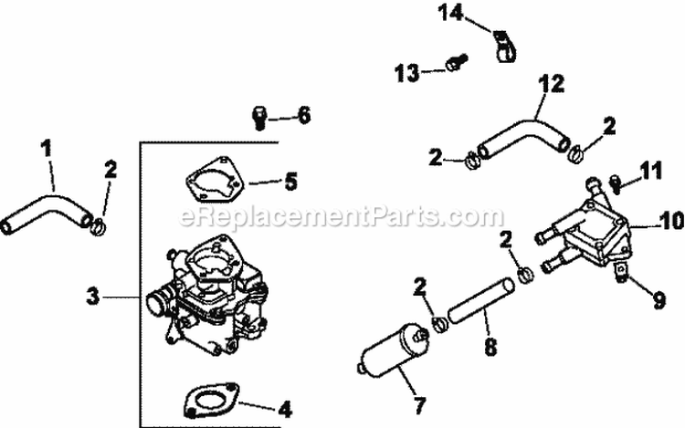 Page H Diagram and Parts List for CH20-64738  Kohler Engine