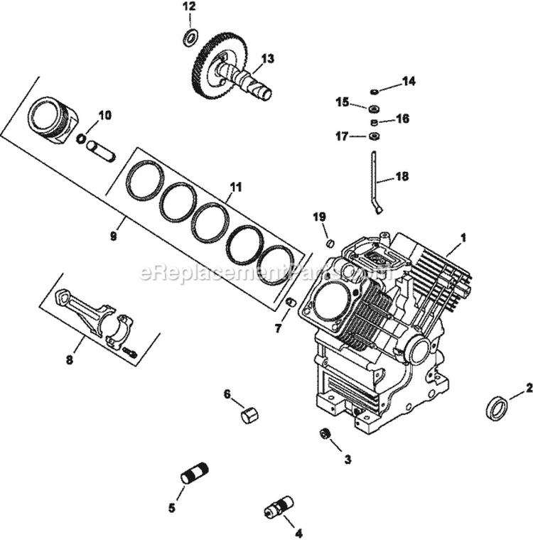 Page E Diagram and Parts List for CH20-64660  Kohler Engine
