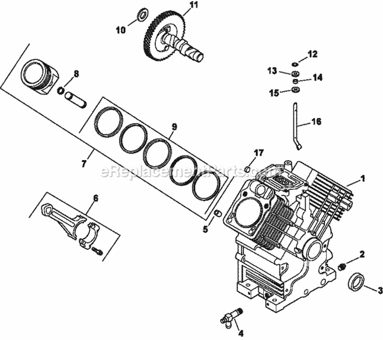Page D Diagram and Parts List for CH20-64728  Kohler Engine
