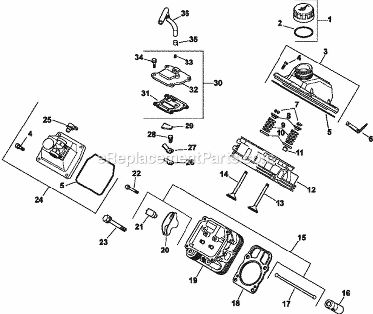 Page H Diagram and Parts List for CH20-64749  Kohler Engine