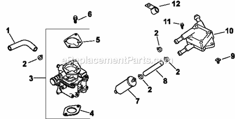 Page H Diagram and Parts List for CH20-64710  Kohler Engine
