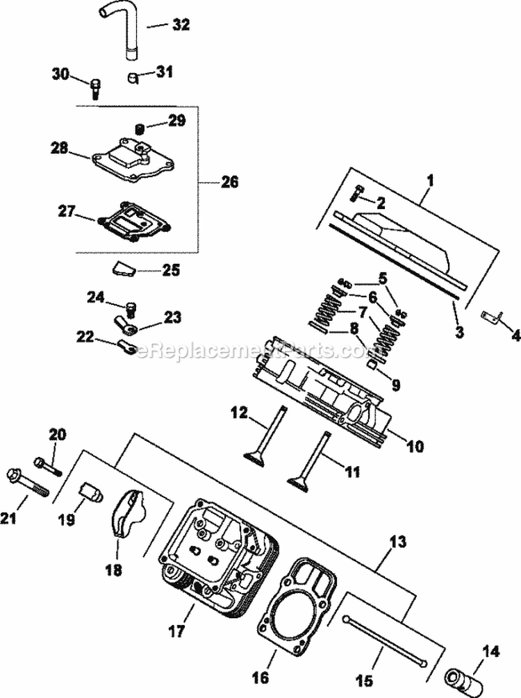 Page H Diagram and Parts List for CH20-64663  Kohler Engine