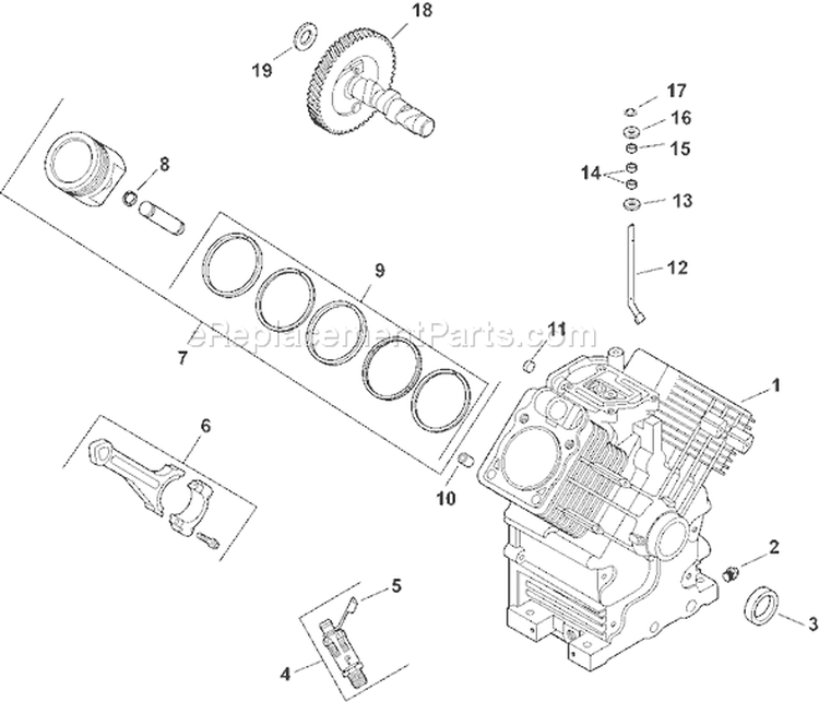 Page C Diagram and Parts List for CH20S-64600  Kohler Engine