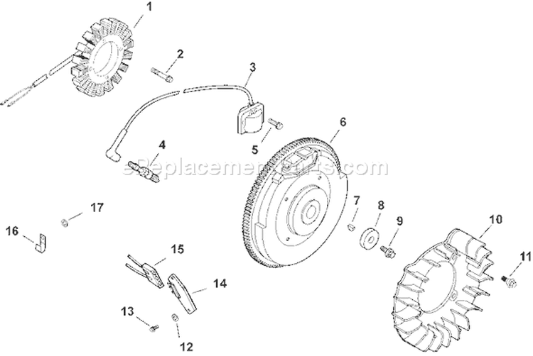 Page J Diagram and Parts List for CH20S-64629  Kohler Engine
