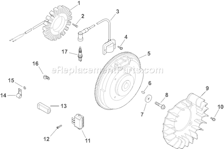 Page J Diagram and Parts List for CH20S-64658  Kohler Engine