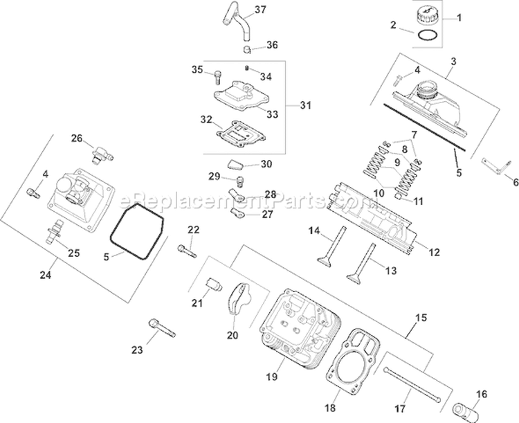 Page I Diagram and Parts List for CH20S-64666  Kohler Engine