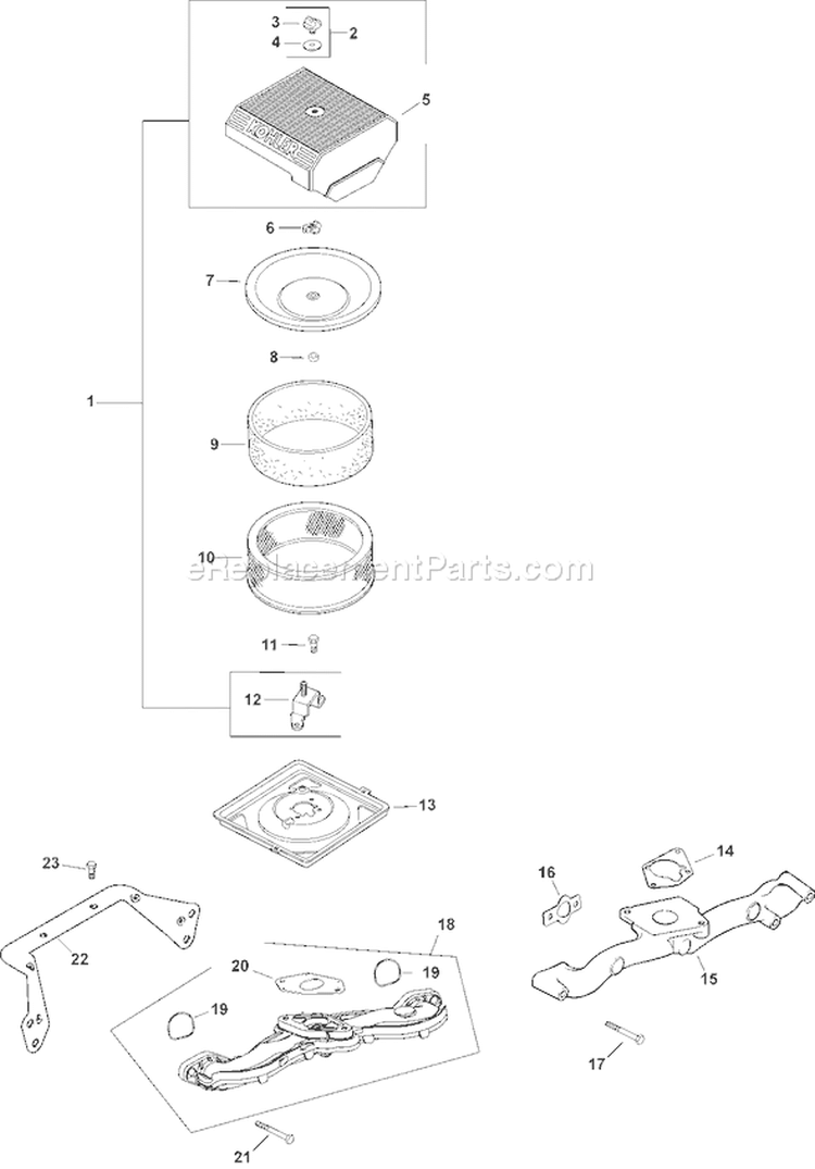 Page A Diagram and Parts List for CH20S-64679  Kohler Engine