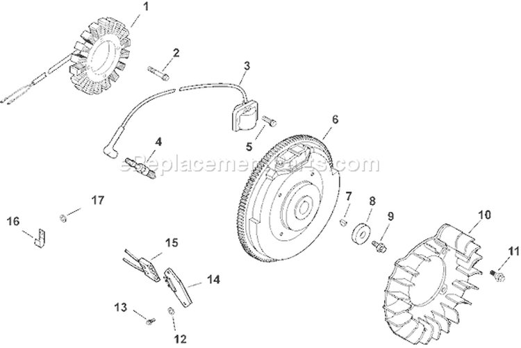 Page J Diagram and Parts List for CH20S-64686  Kohler Engine