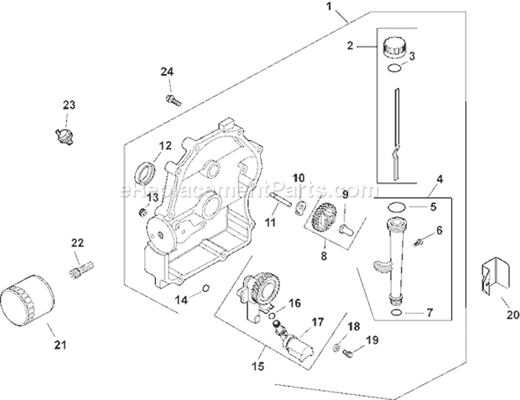 Page L Diagram and Parts List for CH20S-64694  Kohler Engine