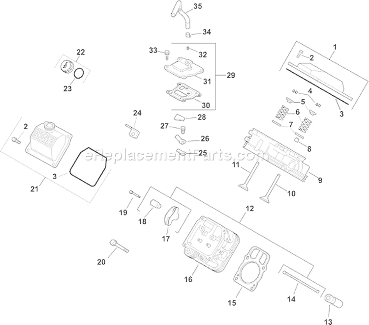 Page I Diagram and Parts List for CH20-64608  Kohler Engine