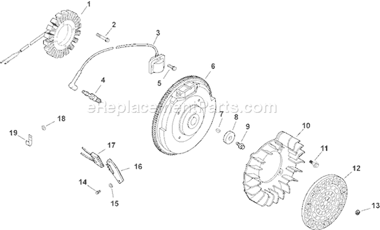 Page J Diagram and Parts List for CH20S-64710  Kohler Engine
