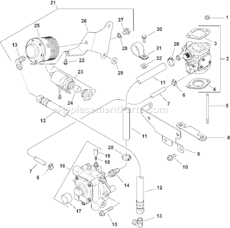 Page H Diagram and Parts List for CH20S-64686  Kohler Engine