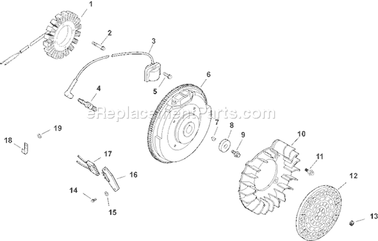 Page J Diagram and Parts List for CH20S-64663  Kohler Engine