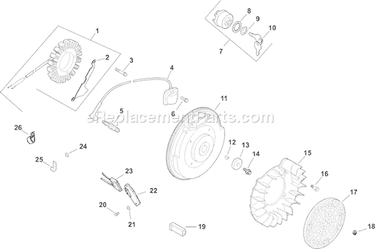 Page J Diagram and Parts List for CH20S-64715  Kohler Engine